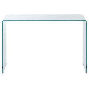 Ripley - Tempered Bent Glass Entryway Console Table - Clear