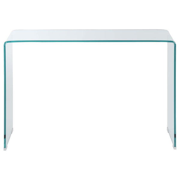 Ripley - Tempered Bent Glass Entryway Console Table - Clear