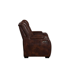 Chester - Reclining Console Loveseat With Power Headrest & Footrest - Brown