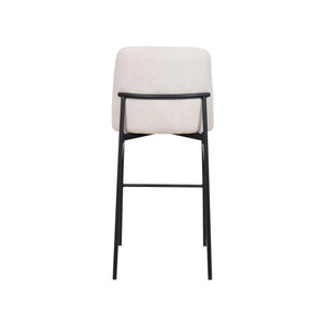Erik - Bar Chair With Metal Frame (Set of 2) - Beige / Black