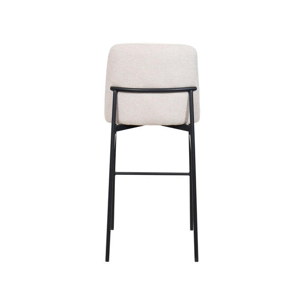 Erik - Bar Chair With Metal Frame (Set of 2) - Beige / Black
