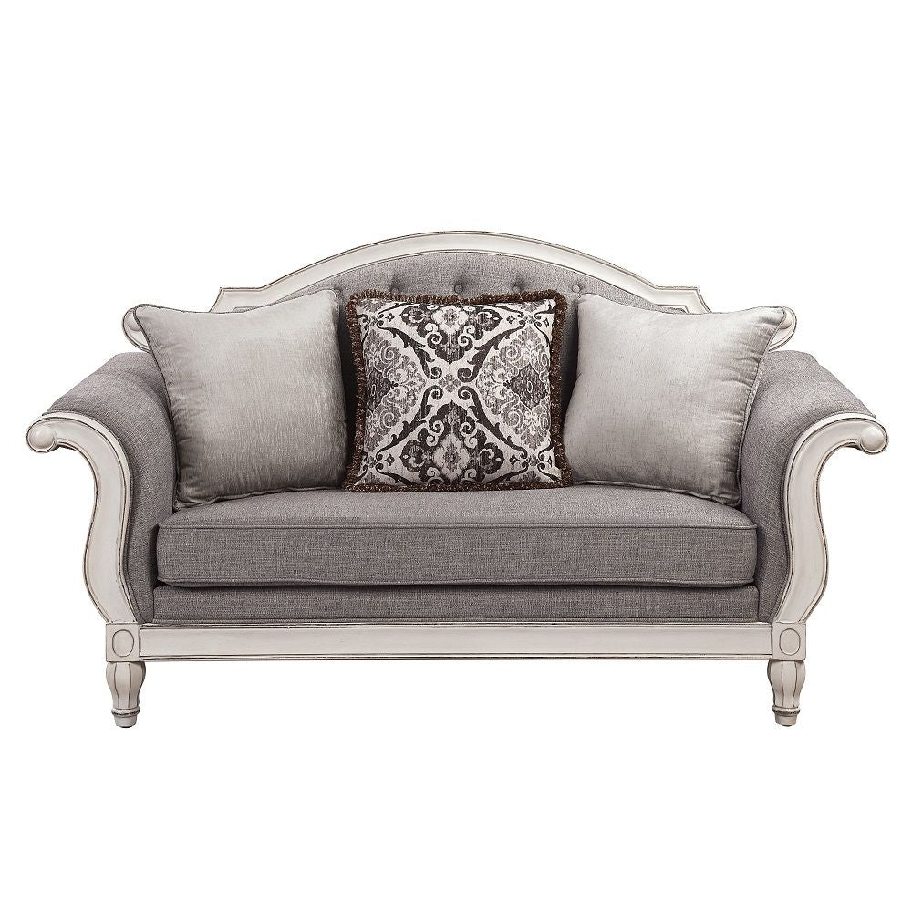 Pocket Coil Foam Density: D18 Cushion Thickness: 7-" 3 Pillows Included Button Tufted