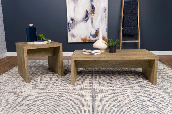 Lynette - Square Engineered Wood End Table - Mango