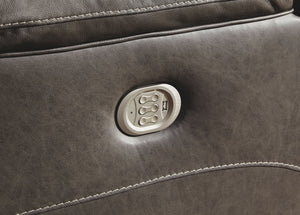 Wurstrow - Smoke - PWR REC Loveseat/Con/Adj HDRST