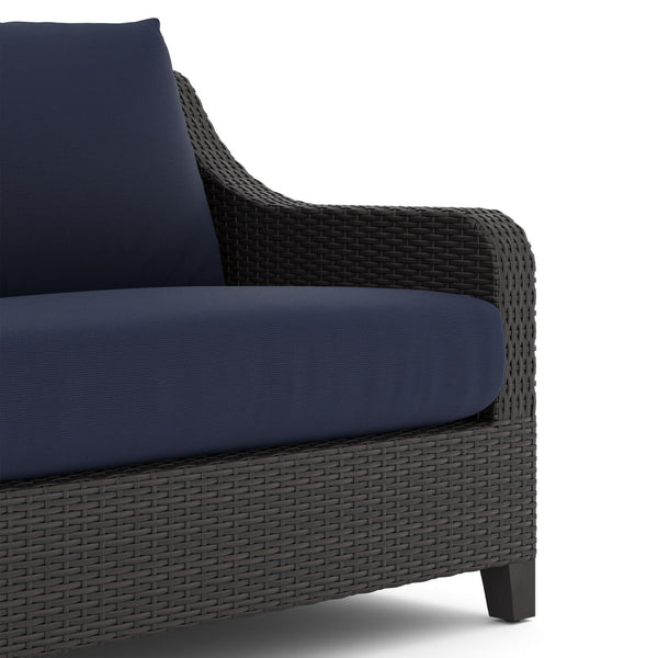 Skye - 2 Piece Outdoor Set (Sofa & Slat Top Coffee Table) - Blue