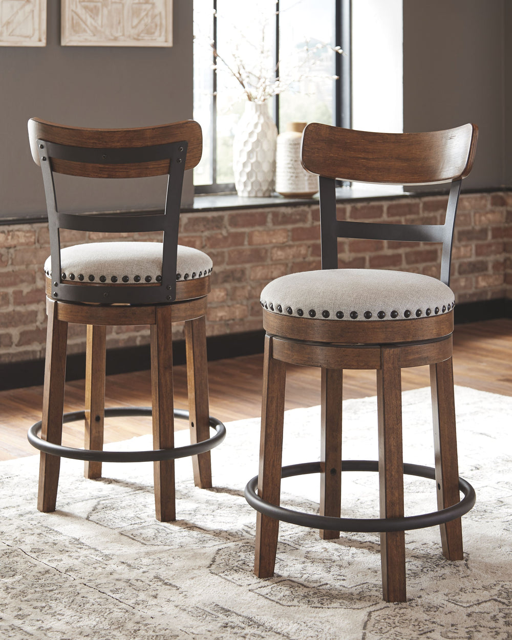 A touch of rustic-industrial style is such a fashion-forward choice, and this barstool doesnâ€™t disappoint. Set this barstool by the kitchen bar for a visually intriguing mix of new and old.<br><br><b>Additional Dimensions</b><br><ul><li>Footrest height:
