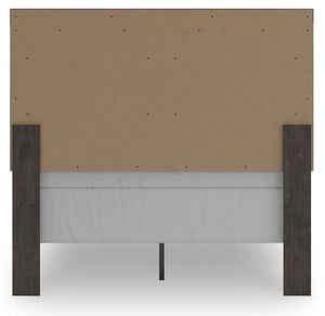 Prendonea - Charcoal - Full Panel Bed
