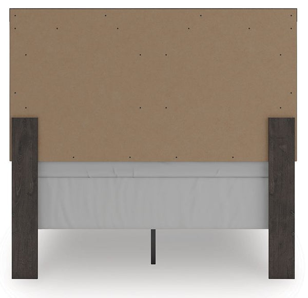 Prendonea - Charcoal - Full Panel Bed