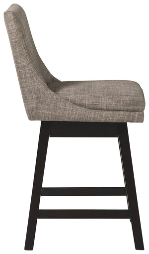 Tallenger - Light Gray - UPH Swivel Barstool (Set of 2)