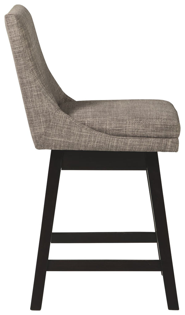 Tallenger - Light Gray - UPH Swivel Barstool (Set of 2)