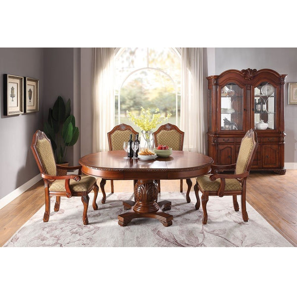 Chateau De Ville - Chair (Set of 2) - Fabric & Cherry