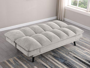 Laredo - Upholstered Tufted Convertible Sofa Bed - Light Gray