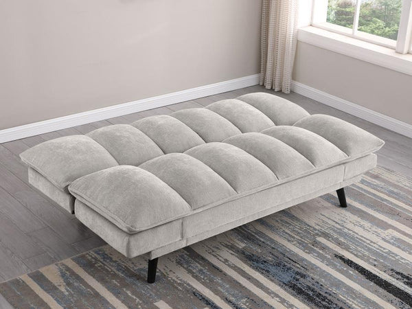 Laredo - Upholstered Tufted Convertible Sofa Bed - Light Gray