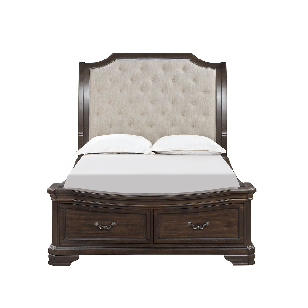 Introducing the Lyndhurst Bed in Walnut Brownâ€”a marvel of enduring craftsmanship. Crafted from solid Acacia, Acacia veneers, and manufactured wood, this bed ensures unparalleled strength and durability. Its rich walnut finish, achieved through a meticul
