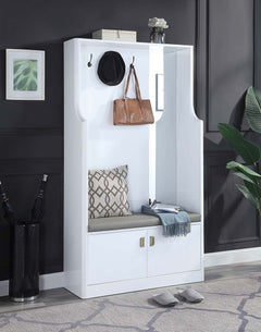 Buck II - Hall Tree - White - 43-"