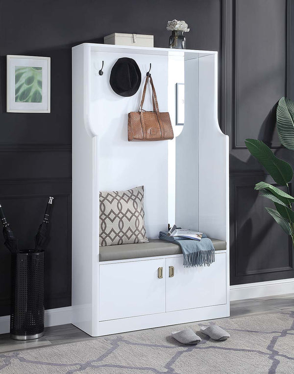 Buck II - Hall Tree - White - 43-"