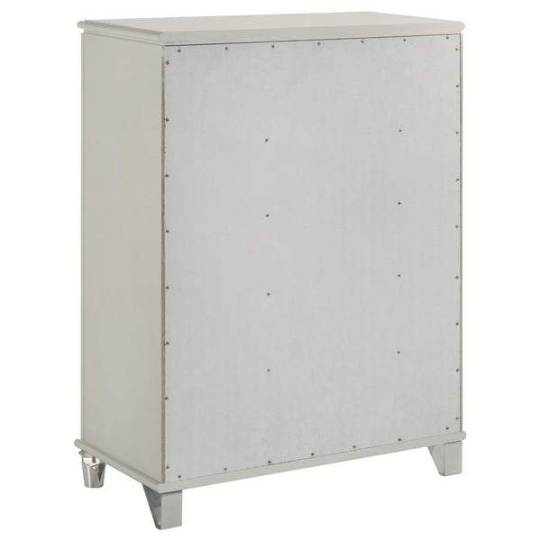 Olivia - 5-Drawer Bedroom Chest Of Drawers - Pearl White