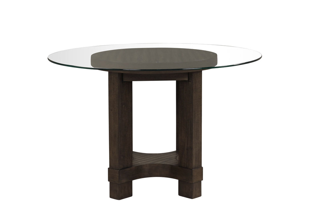 The Cityscape Glass Top Dining Table combines modern design with long-lasting durability, making it an ideal addition to any dining area. Crafted from a blend of Rubberwood solids, manufactured woods, and real Oak veneers, this table offers the strength a