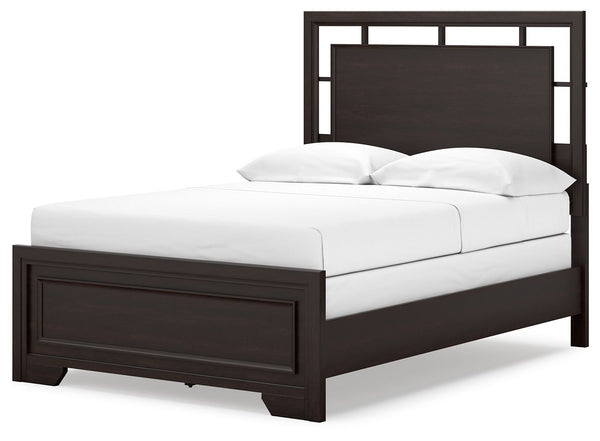 Covetown - Dark Brown - Full Panel Bed