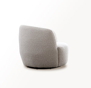 Carina - Swivel Barrel Chair - Bloke Cotton