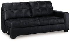 This right-arm facing sofa is made with faux leather upholstery. Pairs with other items in the series to make a sectional.<br><br><b>Additional Dimensions</b><br><ul><li>Arm height: 26-"</li><li>Seat depth: 21-"</li><li>Seat height: 20-"</li><li>Top of cu
