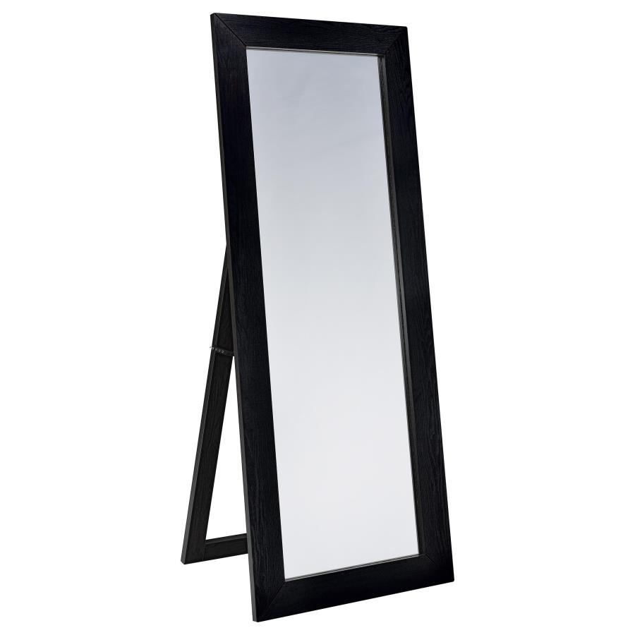 Elevate your dressing area with this versatile full-length floor mirror, blending style and practicality to enhance your daily routine. Its engineered wood frame and laminate veneer construction provide lasting durability, while the shatterproof tempered 