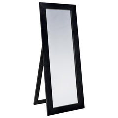 Elevate your dressing area with this versatile full-length floor mirror, blending style and practicality to enhance your daily routine. Its engineered wood frame and laminate veneer construction provide lasting durability, while the shatterproof tempered 