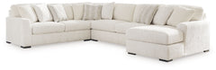 Reflect your uniquely versatile style personality with this sectional with chaise. Its plush upholstery is complemented with retro-cool cord on the back cushions, creating an ultra-soft seating experience with tons of eye-catching texture. Ready to refres