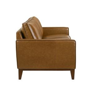  the leather adds timeless elegance to your living space. The sofa-'s quality constructi