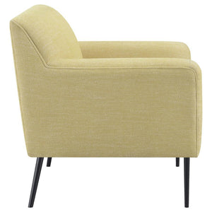 Darlene - Upholstered English Arm Accent Chair - Lemon