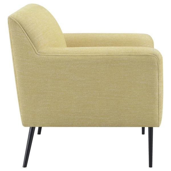 Darlene - Upholstered English Arm Accent Chair - Lemon