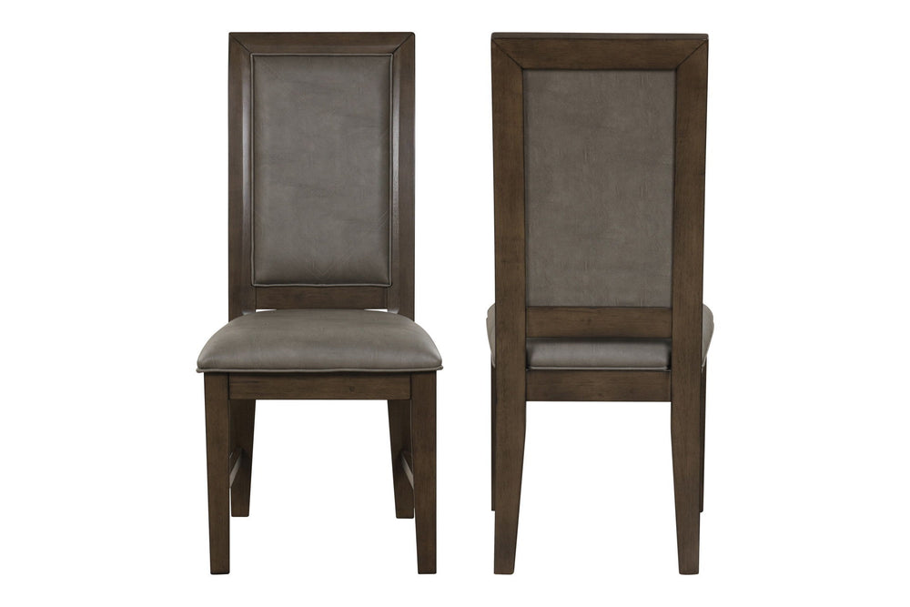 The Cityscape Dining Side Chairs, Set of 2, are designed with both durability and comfort in mind, making them a great addition to any dining room. Constructed from a blend of Rubberwood solids, manufactured woods, and real Oak veneers, these chairs offer