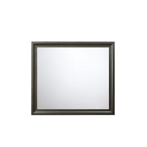 Mirror with Beveled Edge Rectangular Mirror with Wood Trim ASTM F2057 - 17 & ASTM F3096 - 14 Compliant (YES)<br/><br/><b>Product Features</b><ul><li>Box Spring NOT Required</li><li>Storage Bed: Padded/Sleigh HB, FB with 2 Drawers</li><li>Casegood Drawer: 