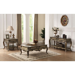  Rectangular Leg End Table w/1 Drw & Open Compartment: Bottom Shelf Wooden Top and Scrolled Apron Wooden Cabriole Leg: 20.51-"H (521mm) Drawer: Glide Center Metal (3-Ball Bearing