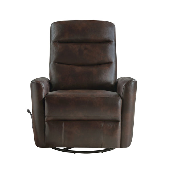  this recliner effortlessly combines style and functionality. The triple roll backrest