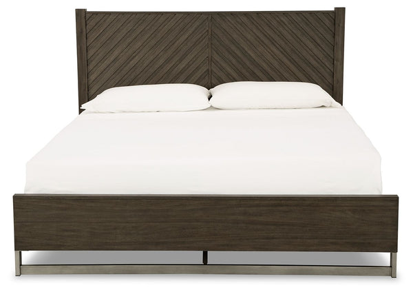 Arkenton - Grayish Brown - Queen Panel Bed