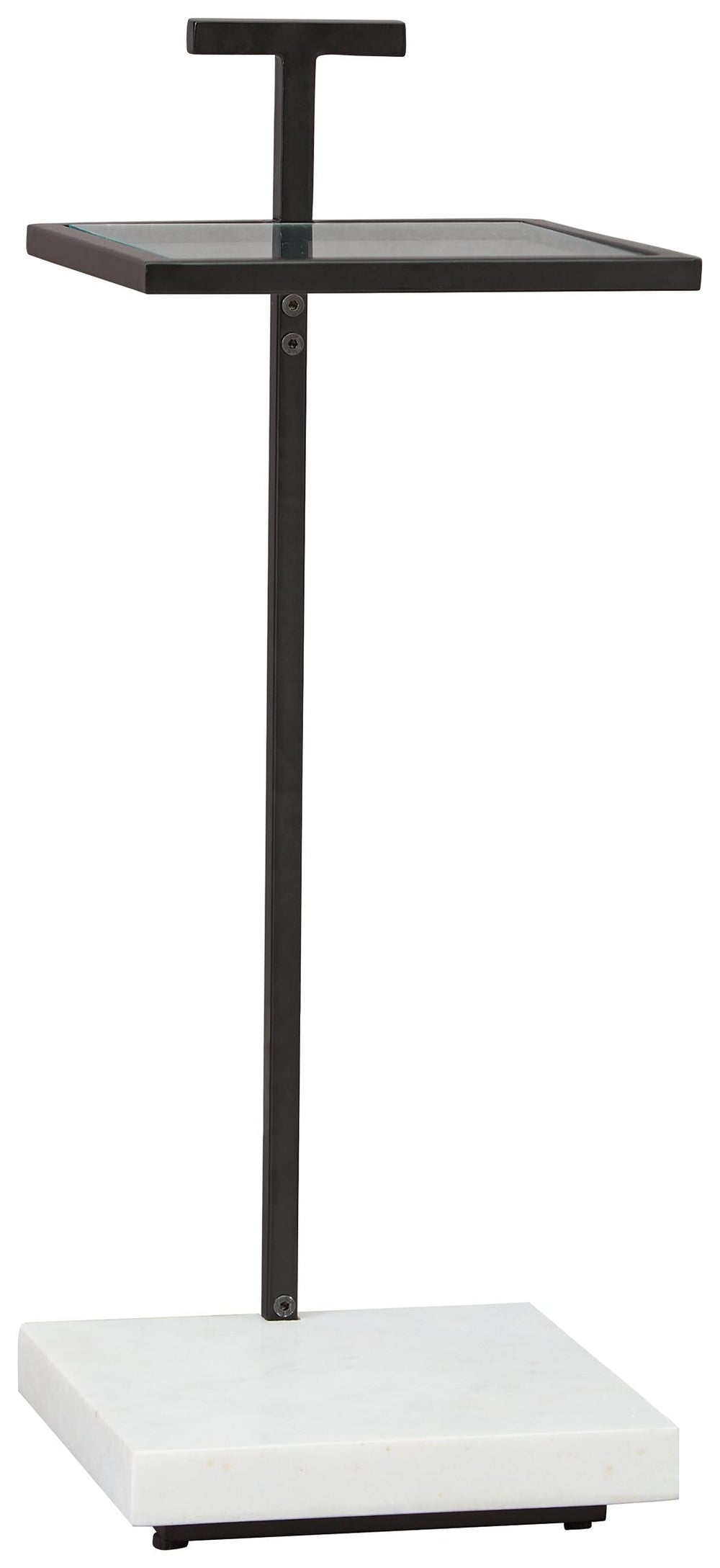 Searching for a surface to complement your contemporary aesthetic? This accent tableâ€™s clean-lined design, with a mix of natural stone and metal, offers an on-trend approach to functional furnishings. Decorate the surface with your favorite decor, or us