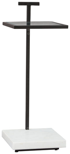 Searching for a surface to complement your contemporary aesthetic? This accent tableâ€™s clean-lined design, with a mix of natural stone and metal, offers an on-trend approach to functional furnishings. Decorate the surface with your favorite decor, or us
