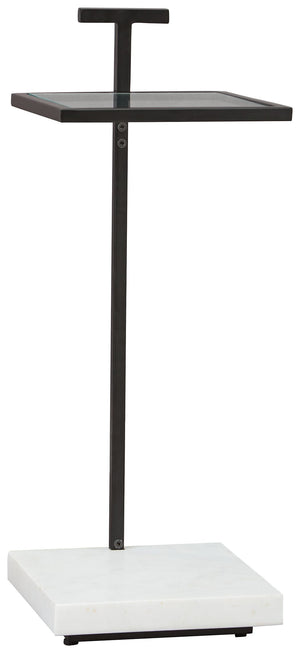 Searching for a surface to complement your contemporary aesthetic? This accent tableâ€™s clean-lined design, with a mix of natural stone and metal, offers an on-trend approach to functional furnishings. Decorate the surface with your favorite decor, or us