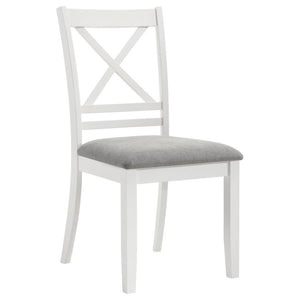  with sturdy construction that stands up to daily meals with the family. The chair features a cr