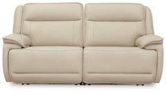 This power reclining sectional loveseat is the perfect combination of sleek style and thoughtful functionality. Engineered for comfort and convenience, it offers concealed storage compartments and endless relaxation. From movie nights to family gatherings