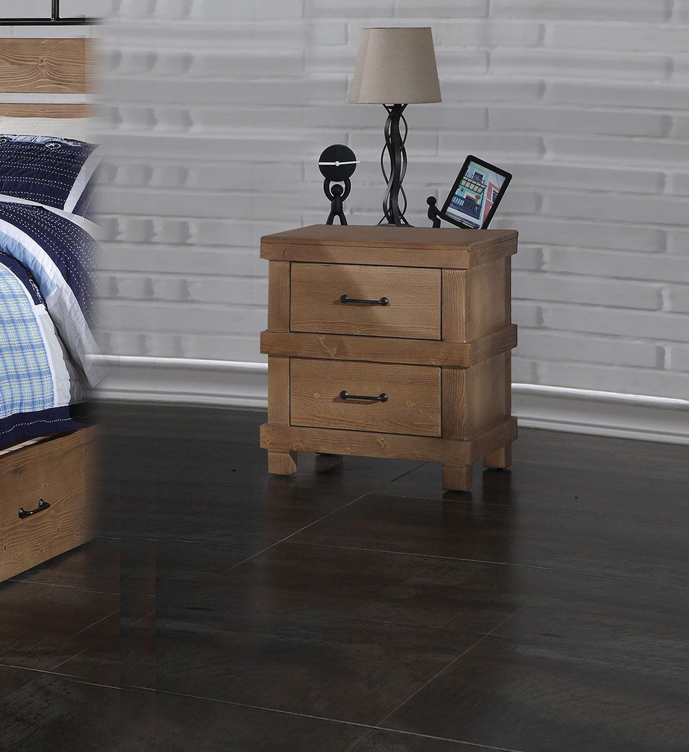 Drawing from tradition, the Adams youth bedroom collection will definitely anchor your home. The nightstand has two drawers with ball bearing metal glides and Felt-Lined top drawer. This collection is the perfect base to style your room with sleek industr