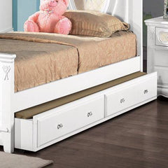 Twin Trundle Bed Faux Drawers Caster Wheels Included Optional Bed for Flora Collection: Poster Panel Beds
