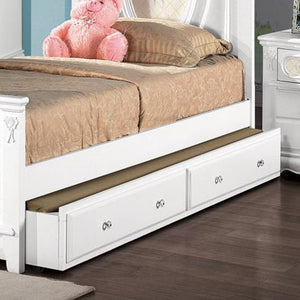 Twin Trundle Bed Faux Drawers Caster Wheels Included Optional Bed for Flora Collection: Poster Panel Beds