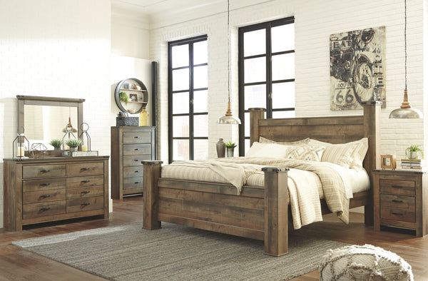  this king poster bed matches your authentic sense of taste. Rustic finish