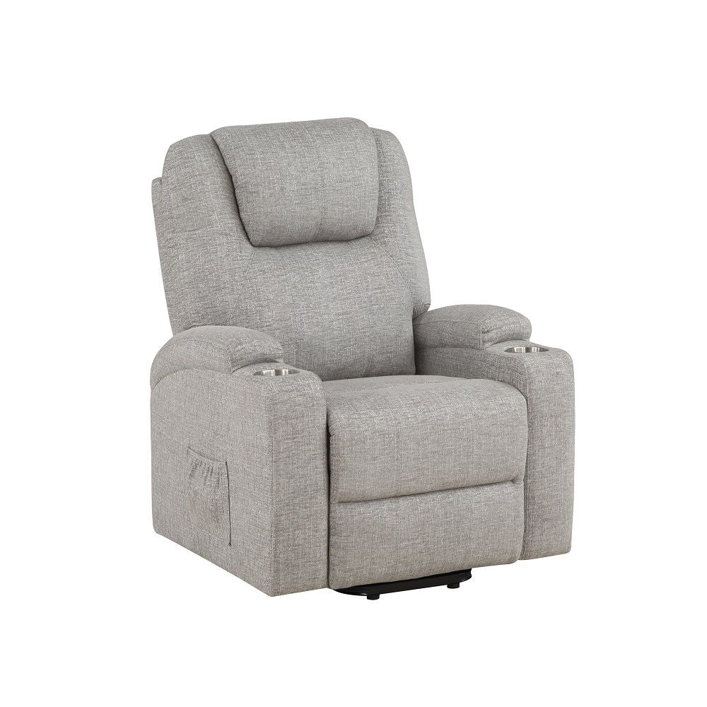 Seat Construction: Pocket Coil Tight Seat & Back Cushion Power Lift 2 Cup Holders Included Cushion Thickness: 6-"
