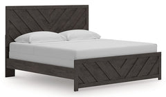 Designed with everyday style in mind, this king panel bed is a simply chic approach to modern living. A dark charcoal finish blends black and brown undertones to create a versatile look that effortlessly pairs with your existing pieces. And for an extra d