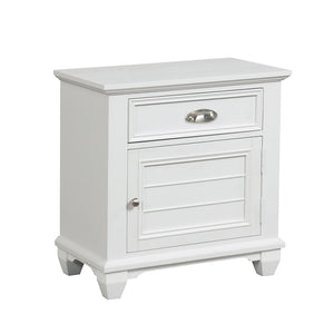 The Jamestown Wood Nightstand in White combines durability, style, and functionality to complement any bedroom decor. Expertly crafted from solid Acacia, premium manufactured woods, and authentic Oak veneers, this nightstand is built to last while maintai