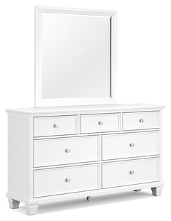 The casual design of this dresser and mirror introduces a time-honored look to your restful retreat. Spacious enough to hold all your essentials, the beautifully crafted piece is built to last. Distinctive framing gives its drawer fronts brilliant dimensi