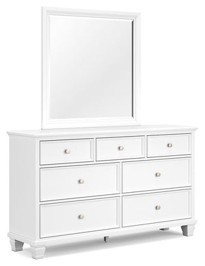 The casual design of this dresser and mirror introduces a time-honored look to your restful retreat. Spacious enough to hold all your essentials, the beautifully crafted piece is built to last. Distinctive framing gives its drawer fronts brilliant dimensi